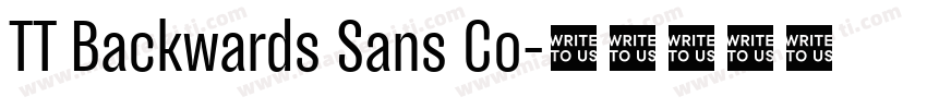 TT Backwards Sans Co字体转换